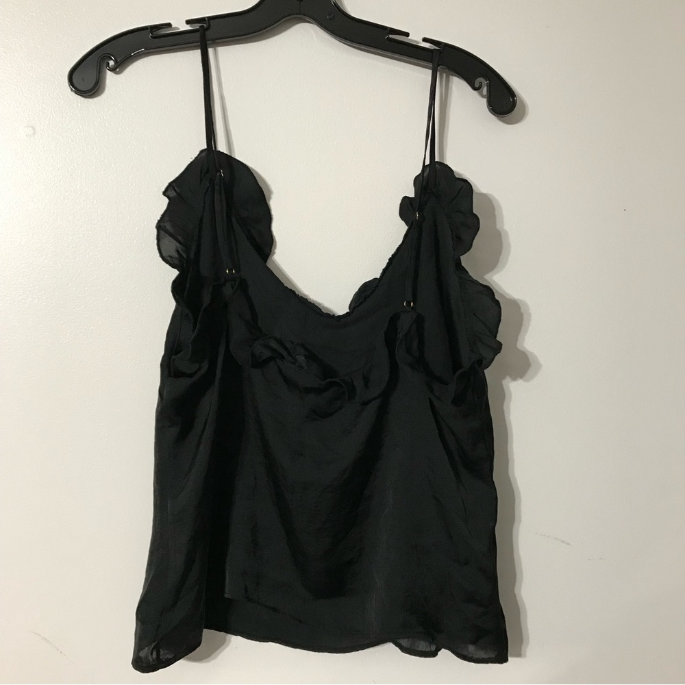 Intimately Free People Black Ruffle Camisole Women’s Size S
